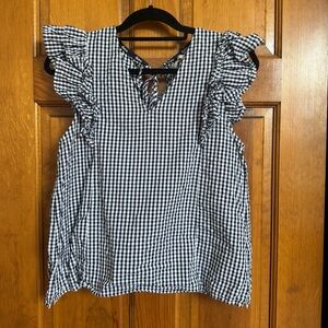 Barbour Women’s Gingham Ruffle Sleeve Blouse